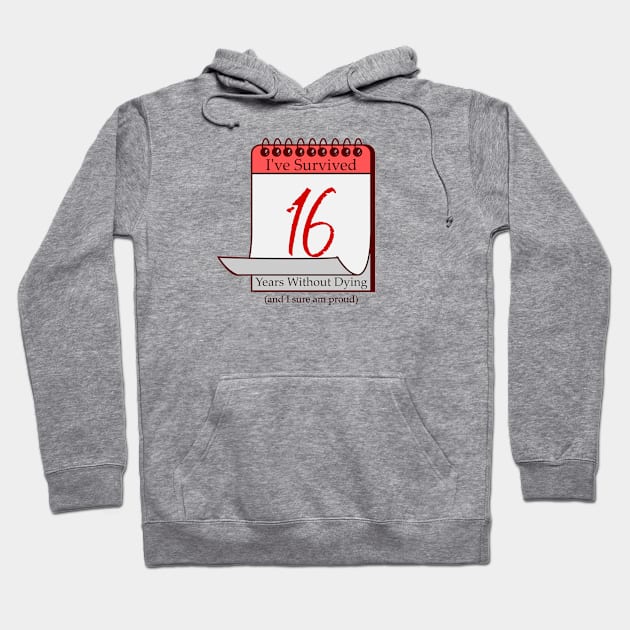 I've Survived 16 Years Hoodie by Defenestration Nation